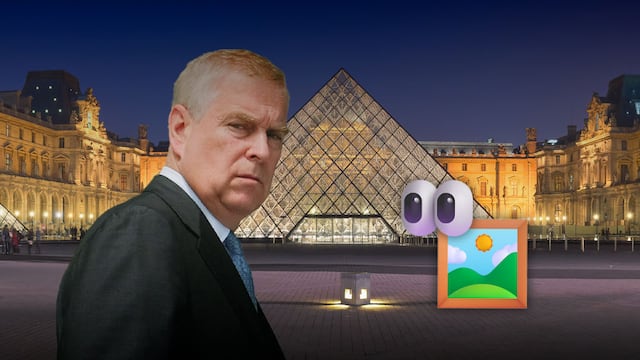 Colocan foto del príncipe Andrés en el Louvre