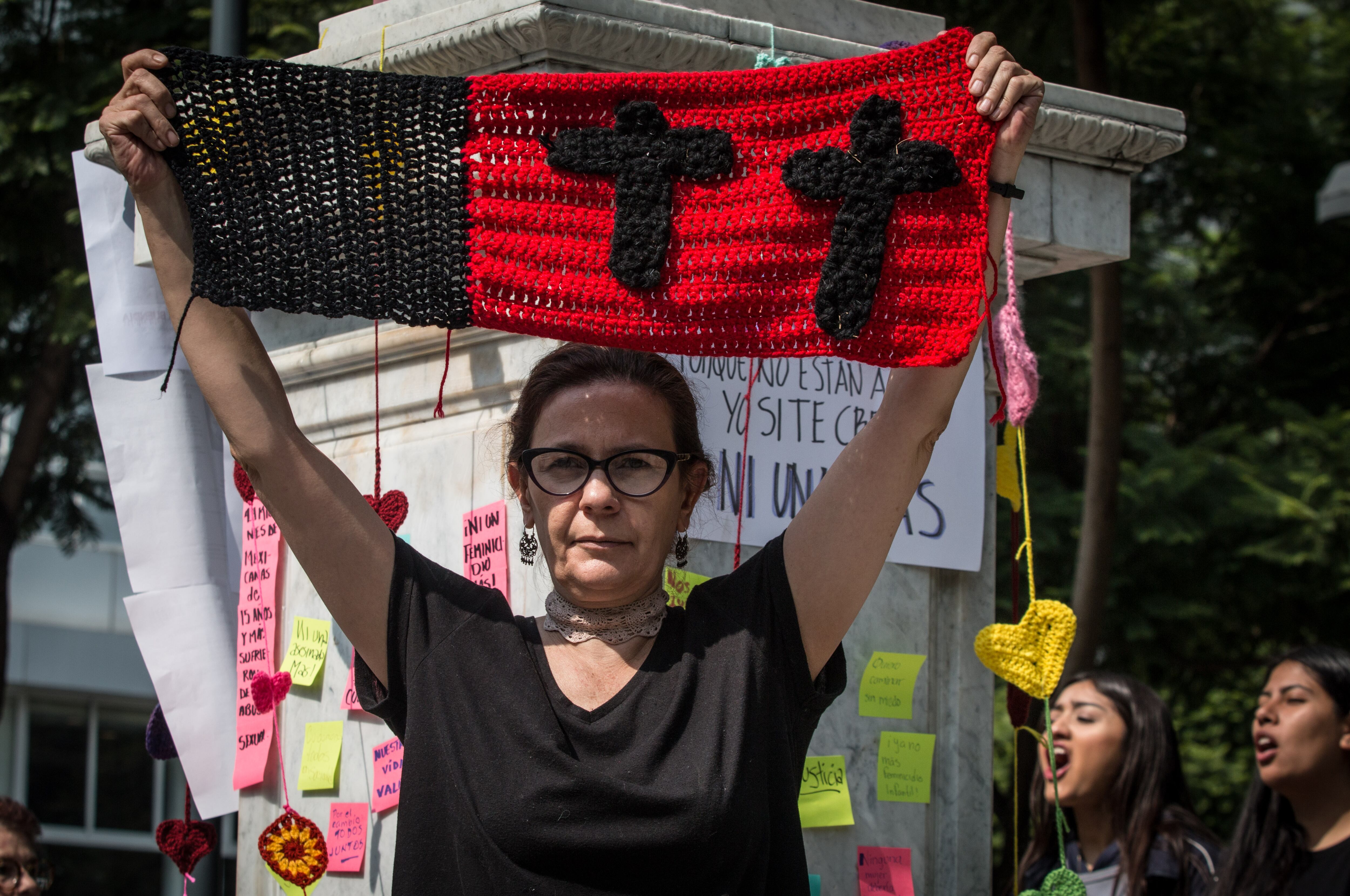 Protesta contra los feminicidios.