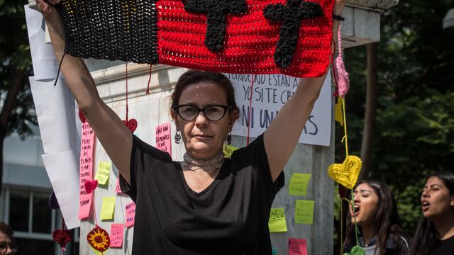 Protesta contra los feminicidios.