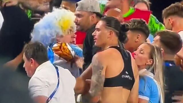 Darwin Núñez protagonizó pelea en el Uruguay vs Colombia