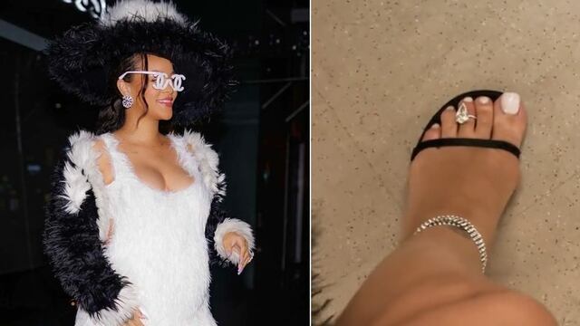 Rihanna presume joya en su pie
