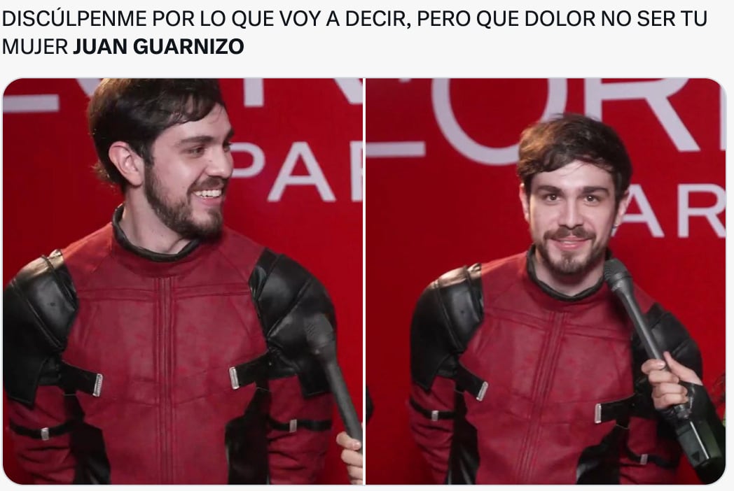 JuanSGuarnizo es tendencia por su disfraz de Nicepool y su nuevo look