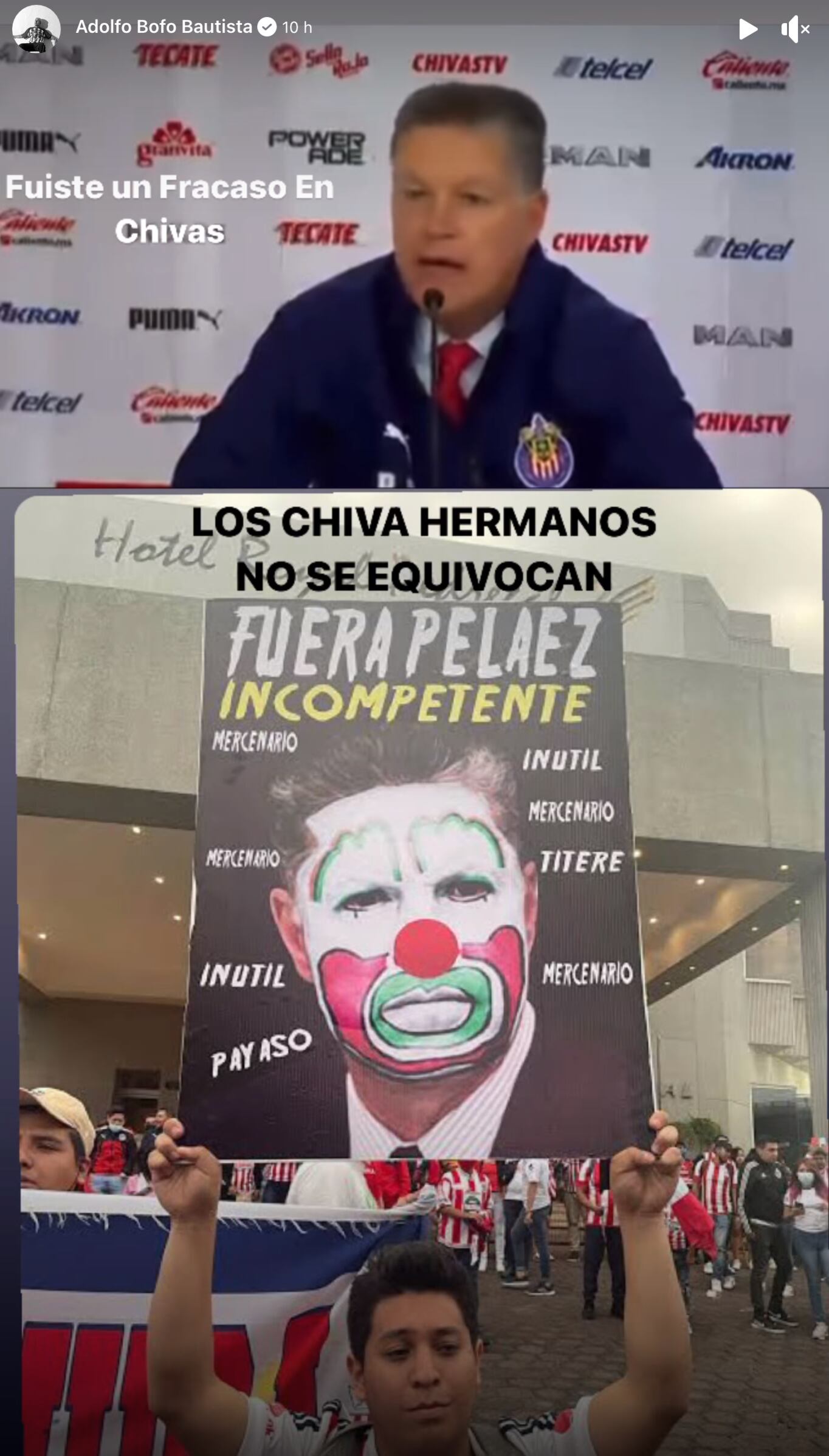 Imagen compartida por el Bofo Bautista