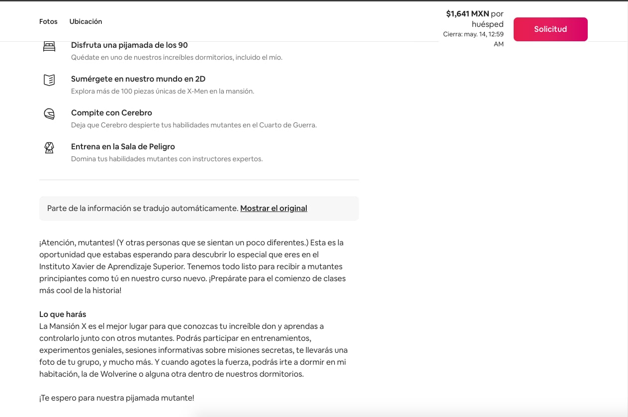 Ahora puedes hospedarte en la mansión de X-Men 97 con Airbnb