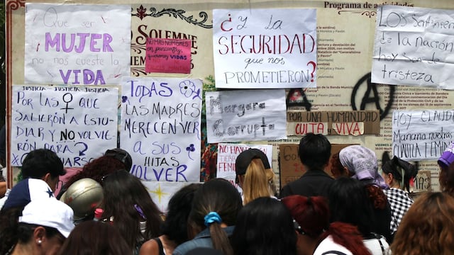 Movilización por el feminicidio de Claudia Tacoronte Aguilera