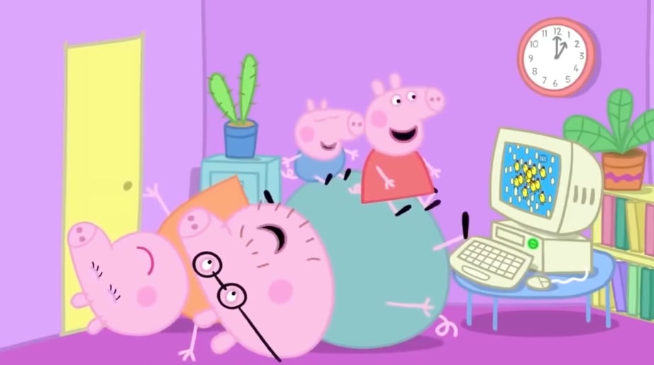 Peppa Pig por el Día de la Computadora Macintosh