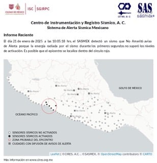 Sismo magnitud 4.2 en Guerrero, no ameritó alerta sísmica en CDMX