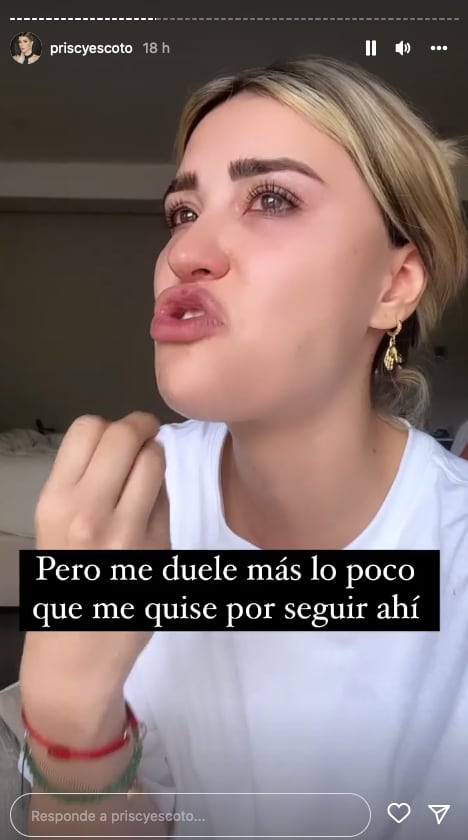 Priscy Escoto expone infidelidad de su novio.