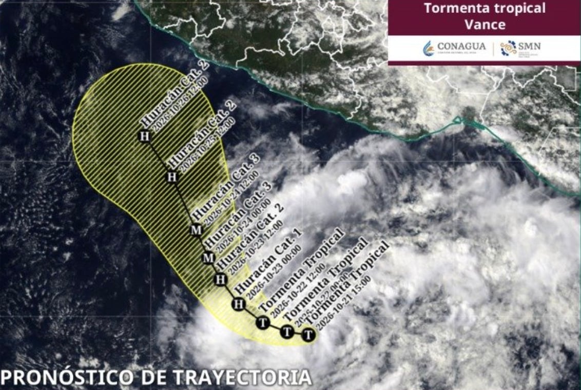 Tormenta tropcial Vance podría convertirse en huracán
