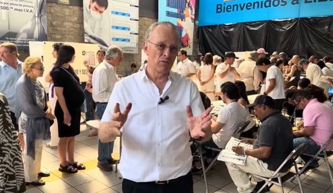 José Medina Mora, presidente de Coparmex acude a votar a Zapopan, Jalisco
