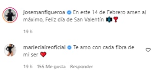 José Manuel Figueroa y Marie Claire Harp se demuestran su amor.