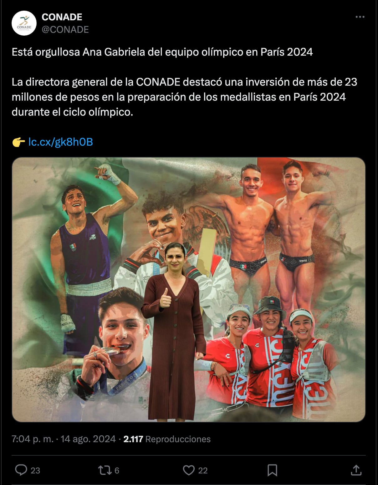 CONADE comparte polémica foto.