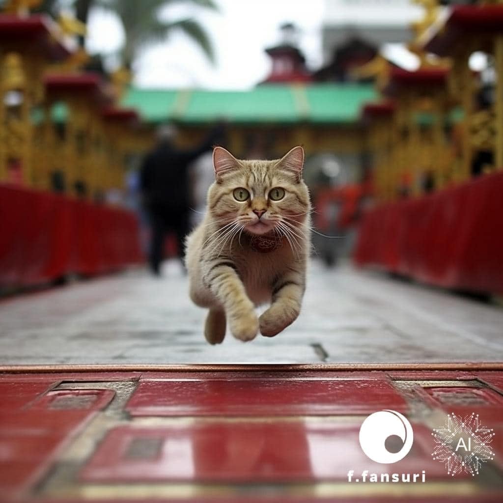 Carrera de gatos hechas por imágenes por inteligencia artificial