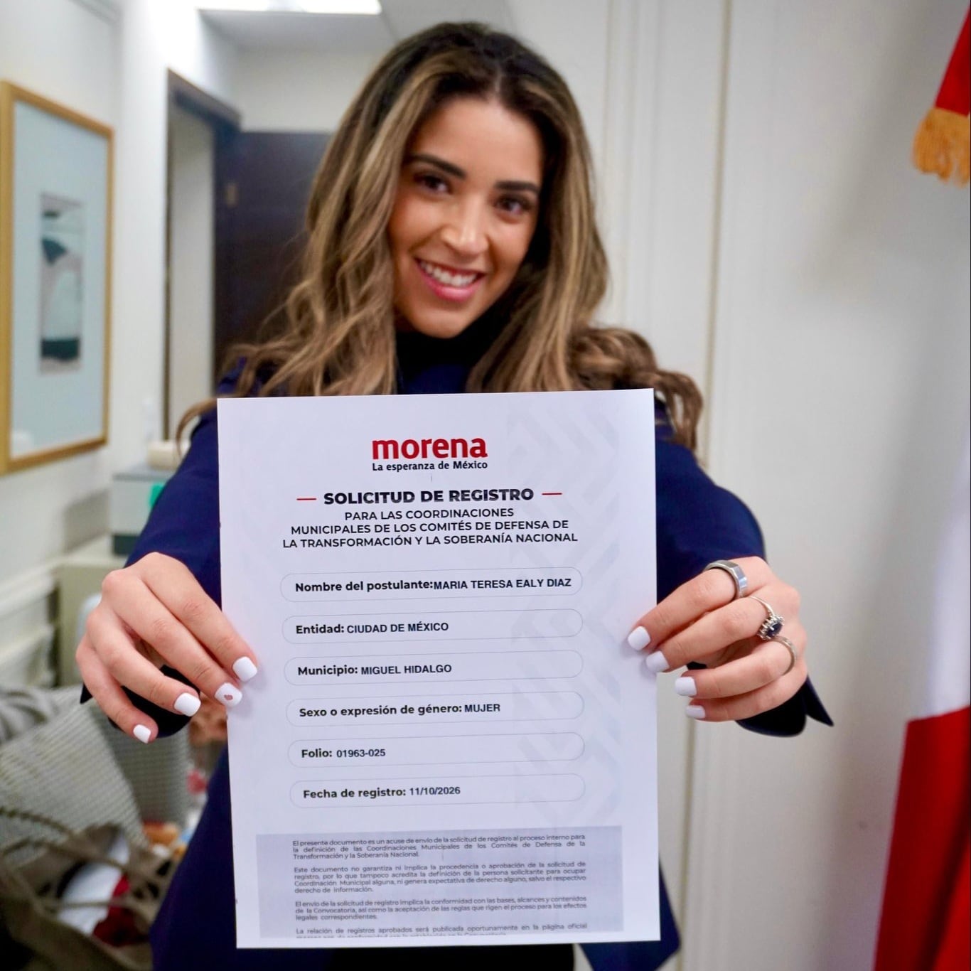 María Teresa Ealy busca la alcaldía Miguel Hidalgo como aspirante de Morena en 2027