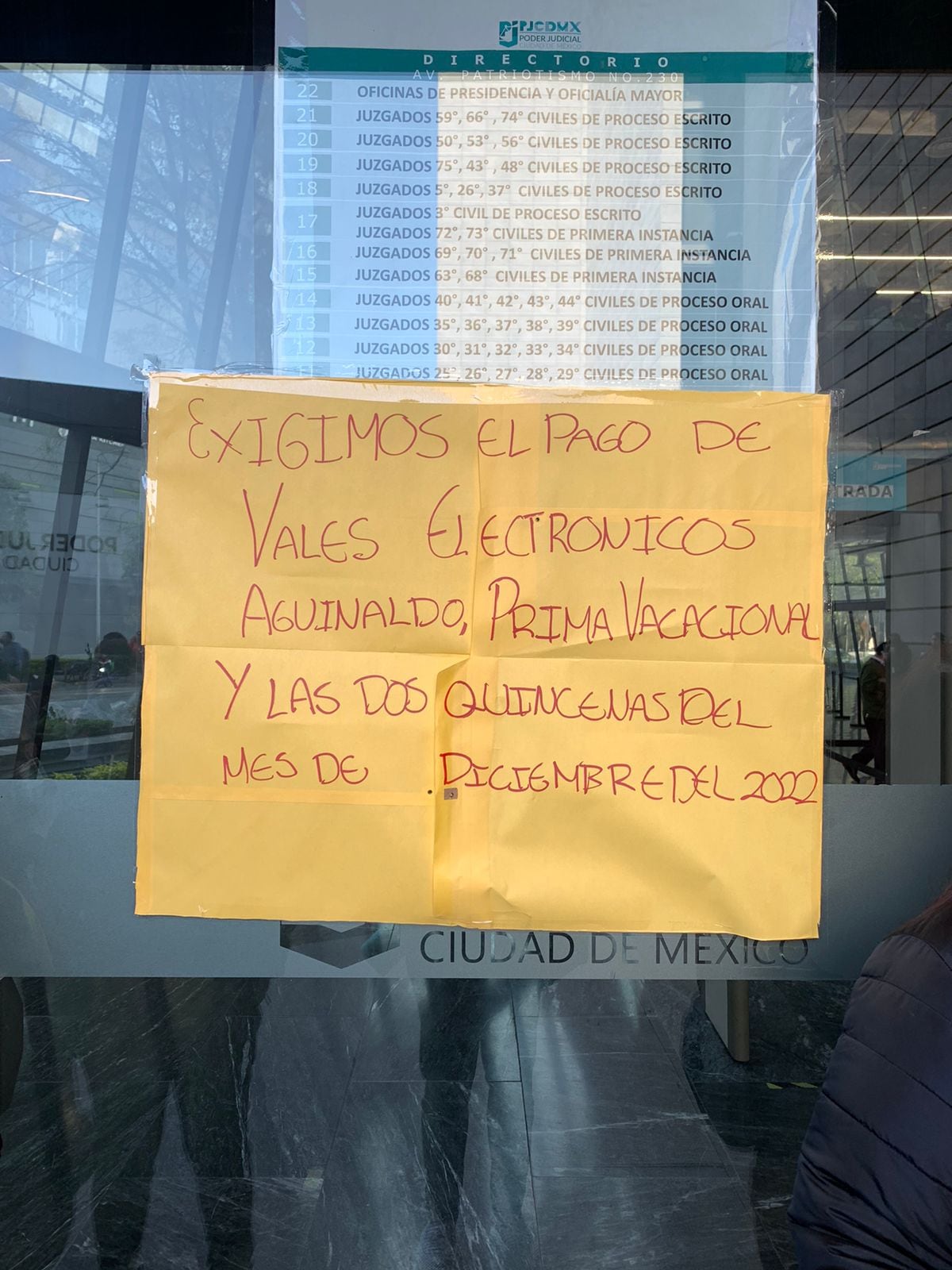 Demandas de trabajadores del Poder Judicial de la CDMX