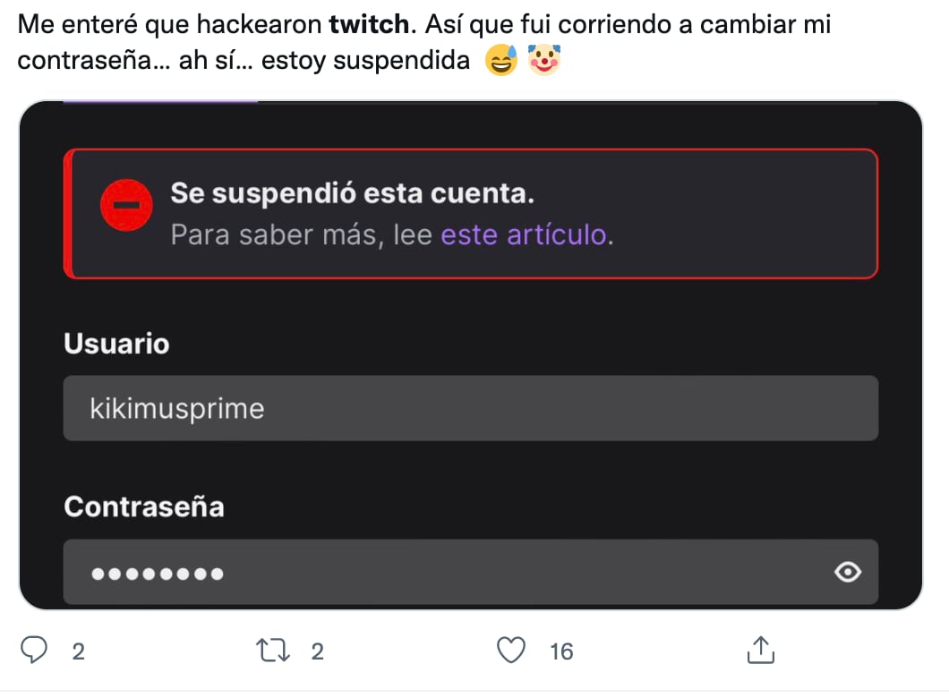 Memes de la filtración de Twitch