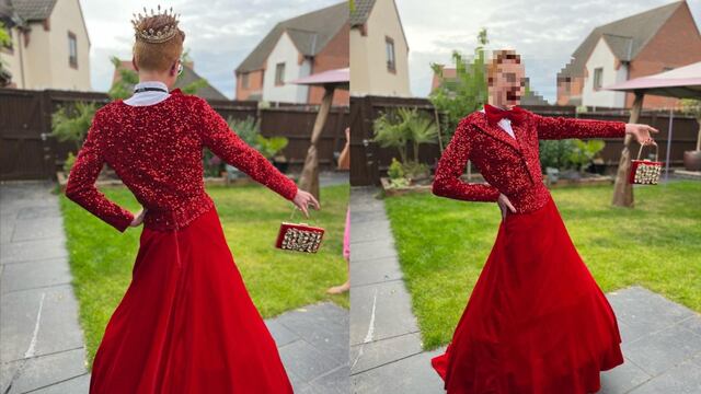 Desde los 12 años quería llevar un vestido a su graduación y su mamá se lo cumplió