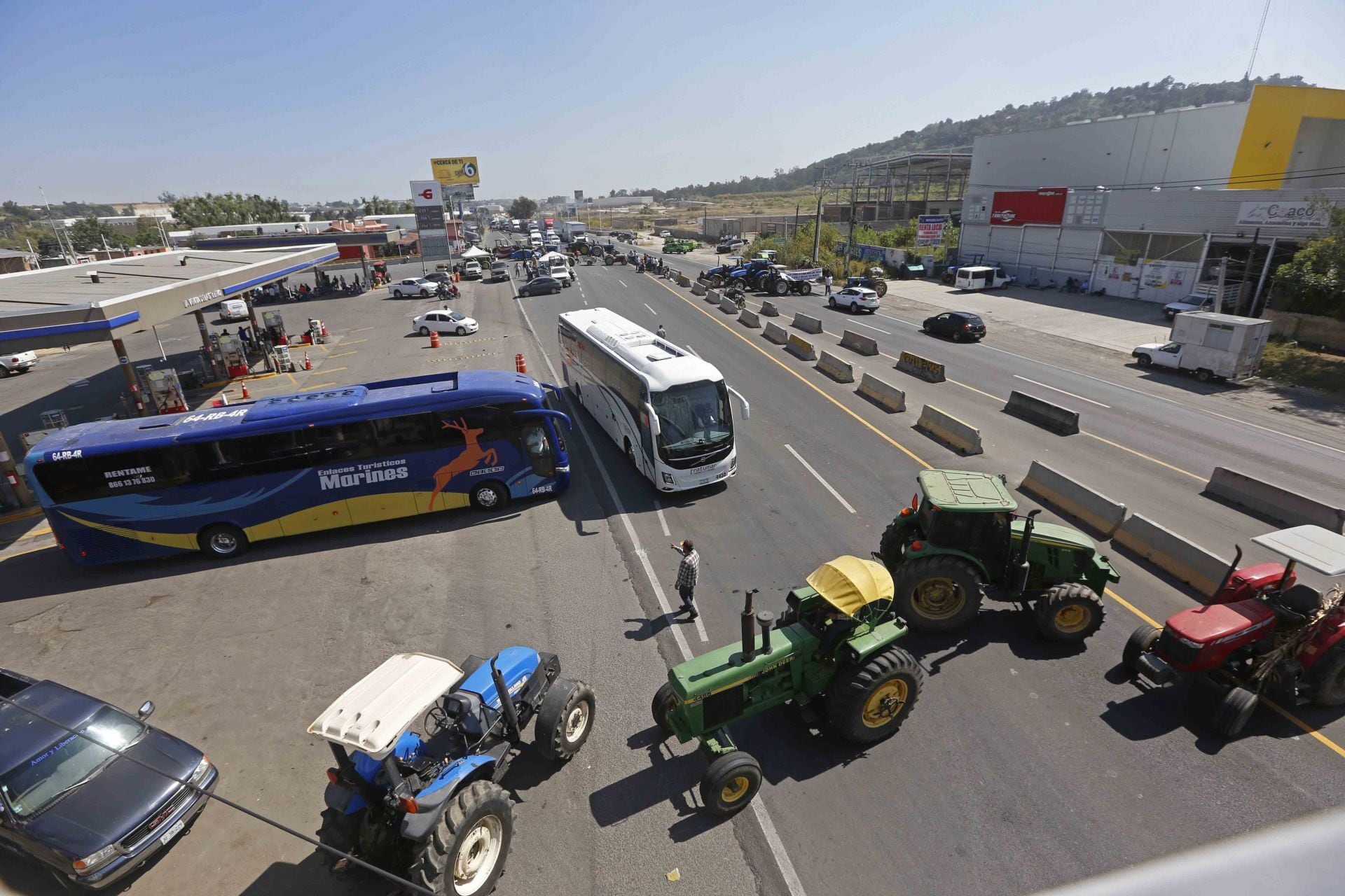 Bloqueos de agricultores en Michoacán, Guanajuato y Jalisco