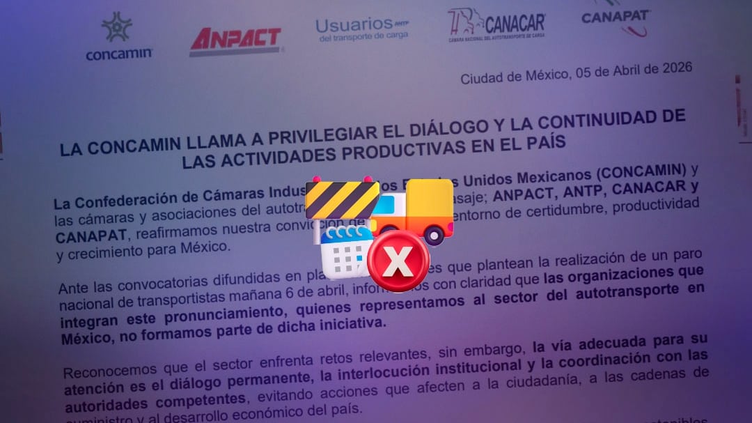 Concamin se deslinda de paro indefinido de transportistas de la ANTAC