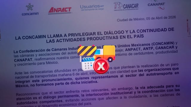 Concamin se deslinda del paro de transportistas de la ANTAC