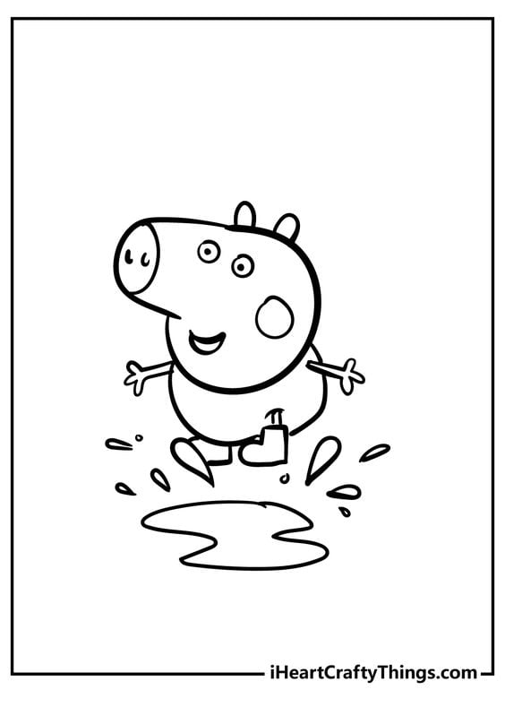 Dibujos de Peppa Pig otoño para colorear