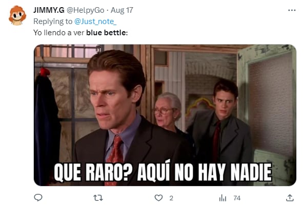 Memes por el estreno de Blue Beetle