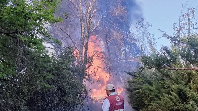 Se incendia toma clandestina en Huauchinango