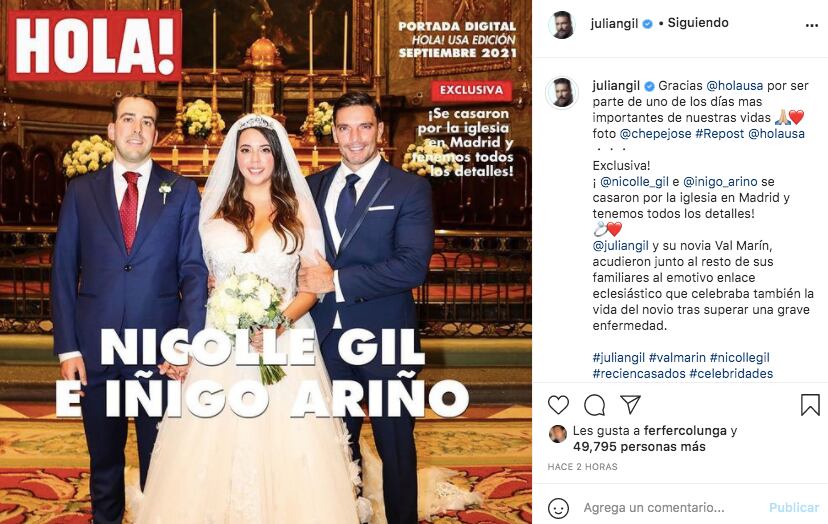 Se casa hija de Julián Gil