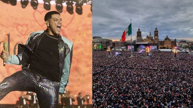 Eduin Caz y el zócalo lleno por Grupo Firme.