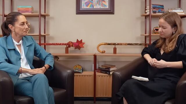 Claudia Sheinbaum en entrevista con Inna Afinogenova