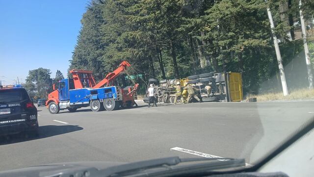 Autopista México-Toluca; se registra accidente por carambola hoy 3 de enero