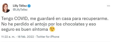 Tuit de Lilly Téllez