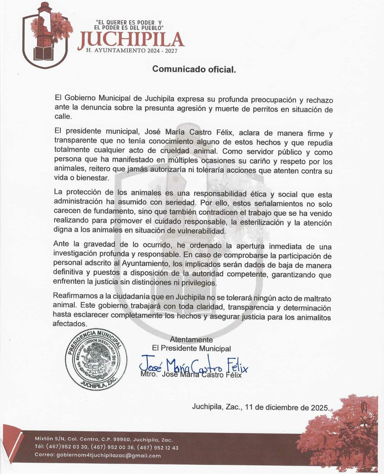 Zacatecas: investigan a policías de Juchipila por muerte de perros