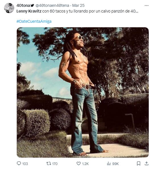 Reacciones al físico de Lenny Kravitz