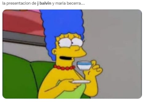 Meme de J Balvin en los premios Grammy 2022.