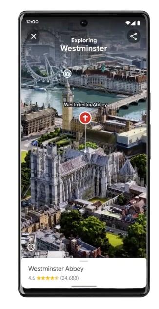 "Vista inmersiva" de Google Maps