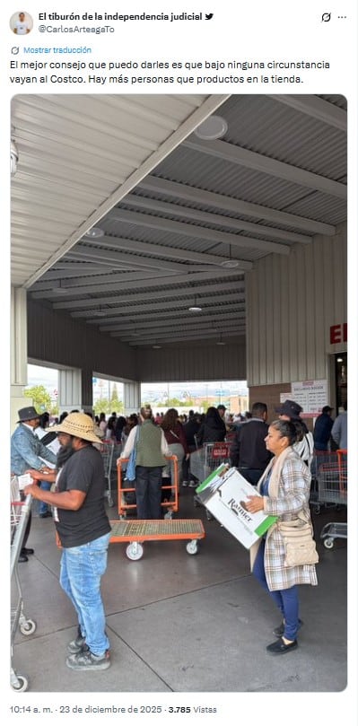 Memes por las filas eternas en Costco por Navidad