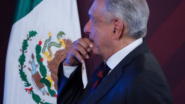 Andrés Manuel López Obrador durante la conferencia matutina dónde se presentó el Informe quincenal en materia de seguridad.