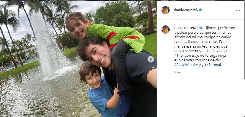 Instagram; Danilo Carrera convive con el hijo de Michelle Renaud.