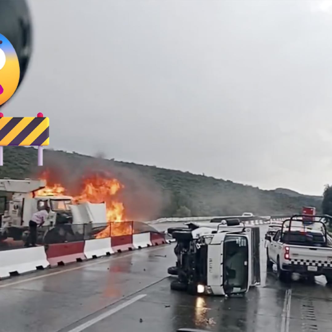 Accidente en el Arco Norte: grúa pierde el control y termina incendiándose