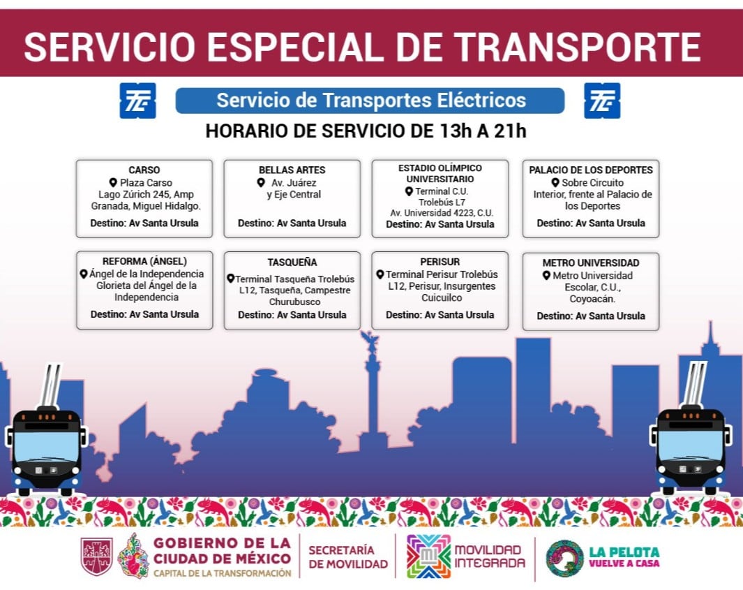 México vs Brasil: opciones de transporte especial al Estadio Banorte