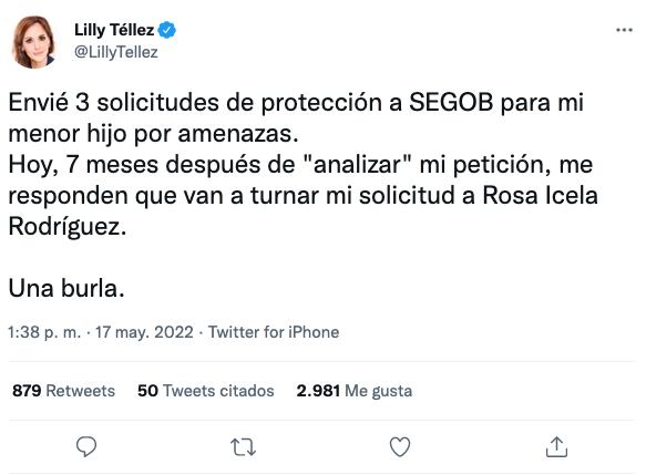 Tuit de Lilly Téllez