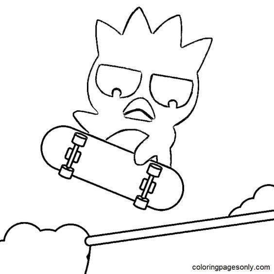 10 dibujos de Badtz-Maru para colorear del indiferente amigo de Hello Kitty y personaje de Sanrio