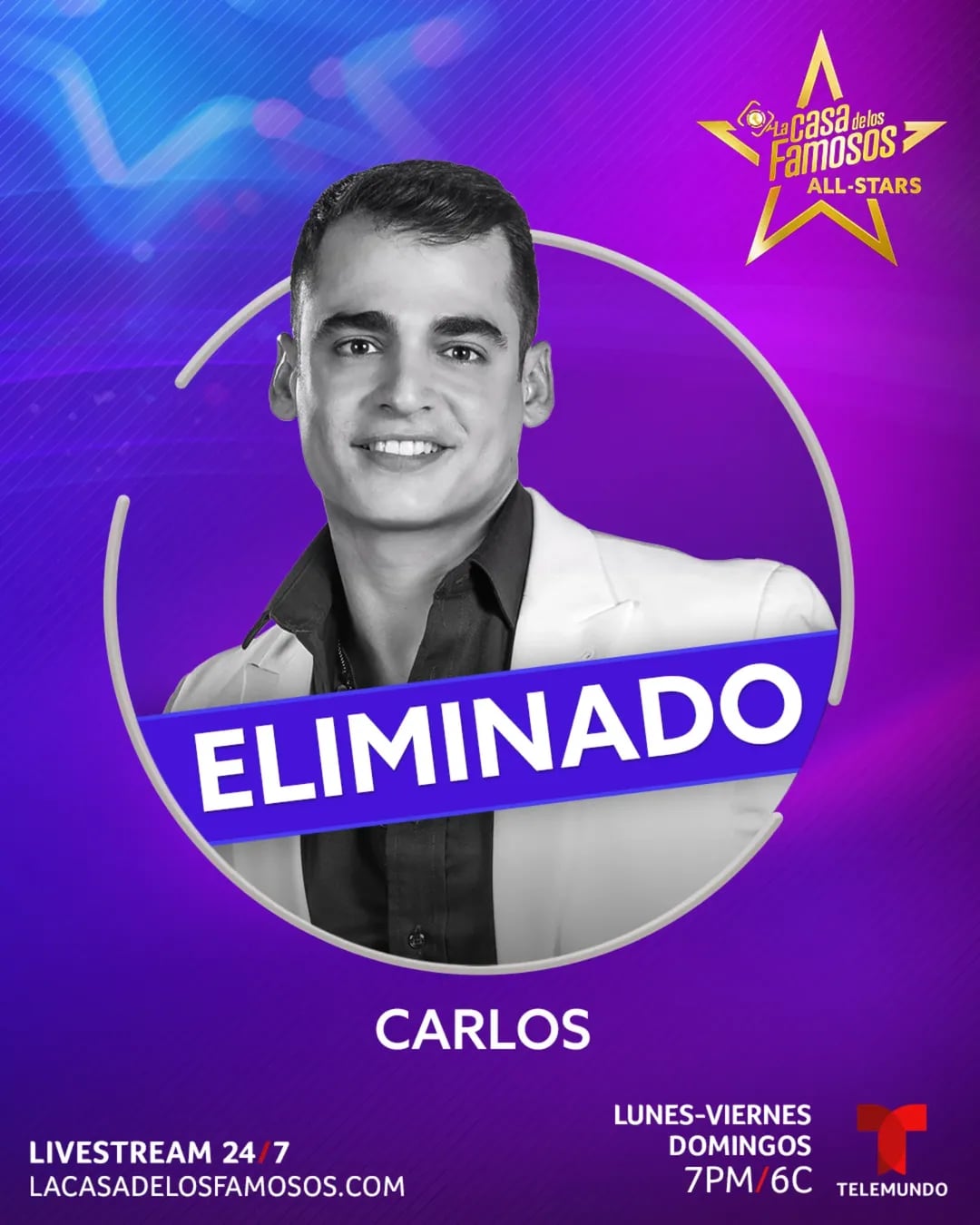 Carlos Chávez, undécimo eliminado de La Casa de los Famosos All Stars