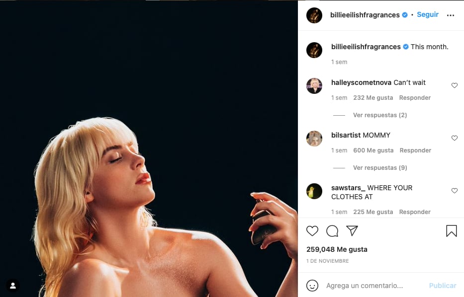 Billie Eilish fragancia