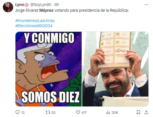 Memes de Jorge Álvarez Máynez y los poquísimos votos a su favor según el PREP 2024