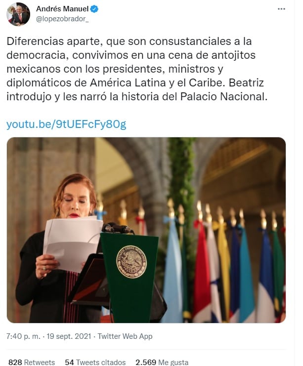 Beatriz Gutiérrez Müller habla sobre Palacio Nacional