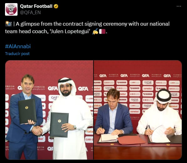 Julen Lopetegui firmó contrato con la Selección de Qatar y no dirigirá a Rayados.