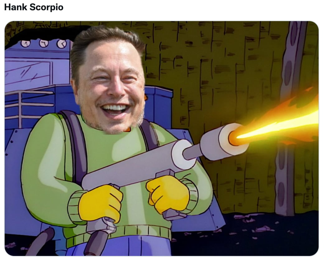 Elon Musk y Hank Scorpio