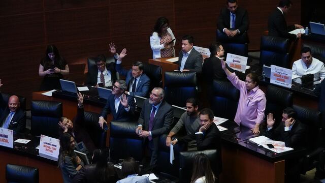 Bancada de Morena durante sesión ordinaria